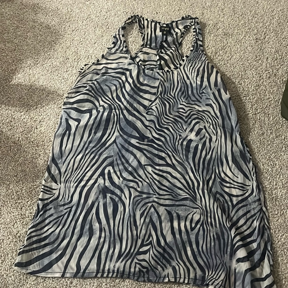 Zebra pattern Tank top for women size S